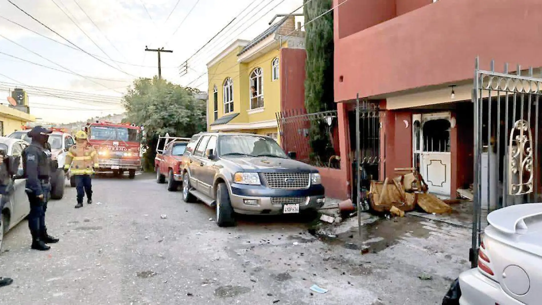 Vivienda dañada por explosión